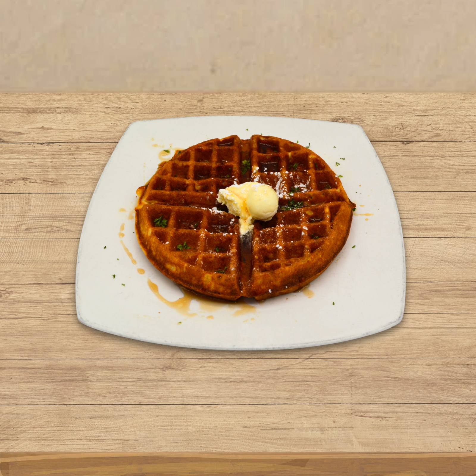 Belgian Waffle with Syrup